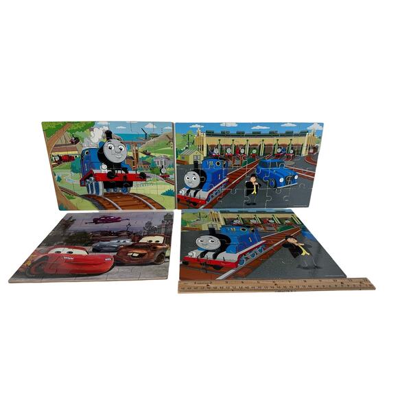 Thomas the Tank Engine and Friends Puzzles set of 4 puzzles, wood case - Picture 1 of 15